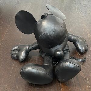 Disney/Christopher Raeburn Black Leather Mickey Mouse Backpack